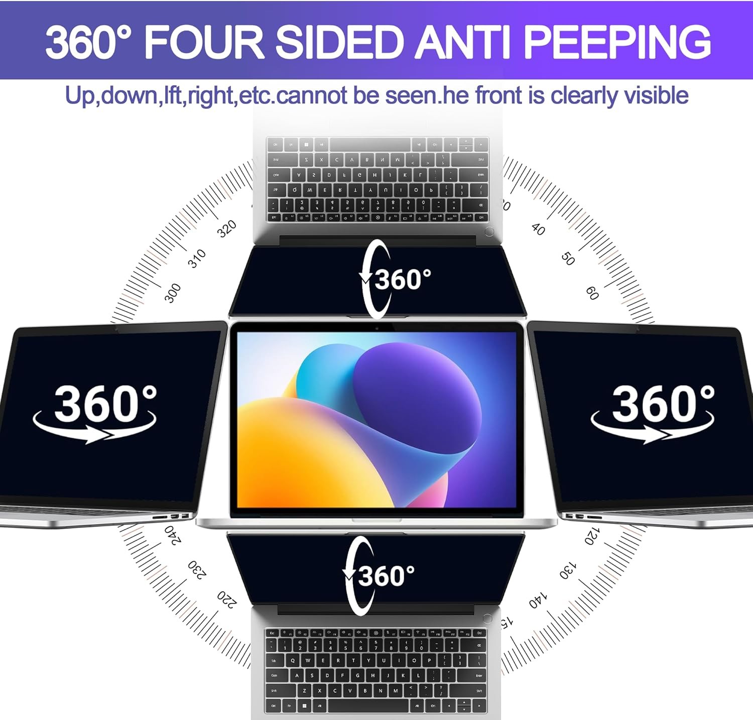 Privacy Screen Protector for Macbook Air 13.6 Inch – Anti-Spy, Anti-Glare, Filte