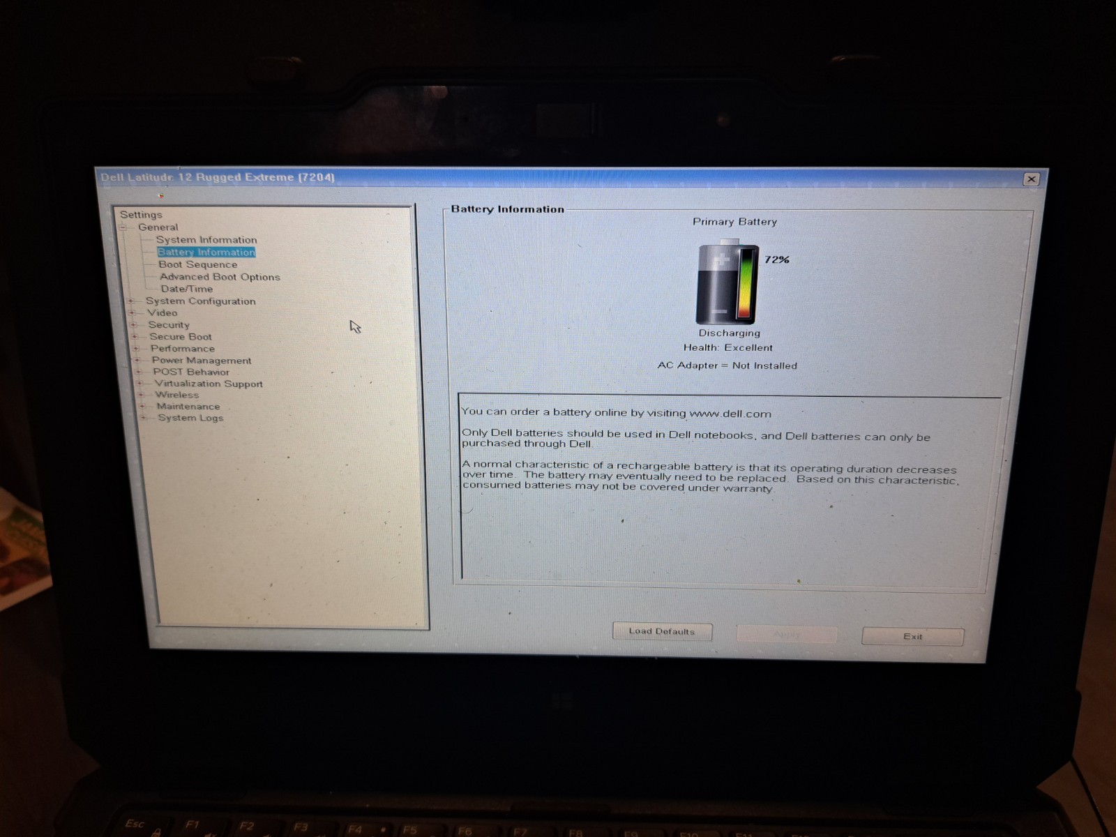 Dell Latitude 12 Rugged Extreme 7204 Intel i5-4310U|8GB RAM|NO SSD|NO CHARGER