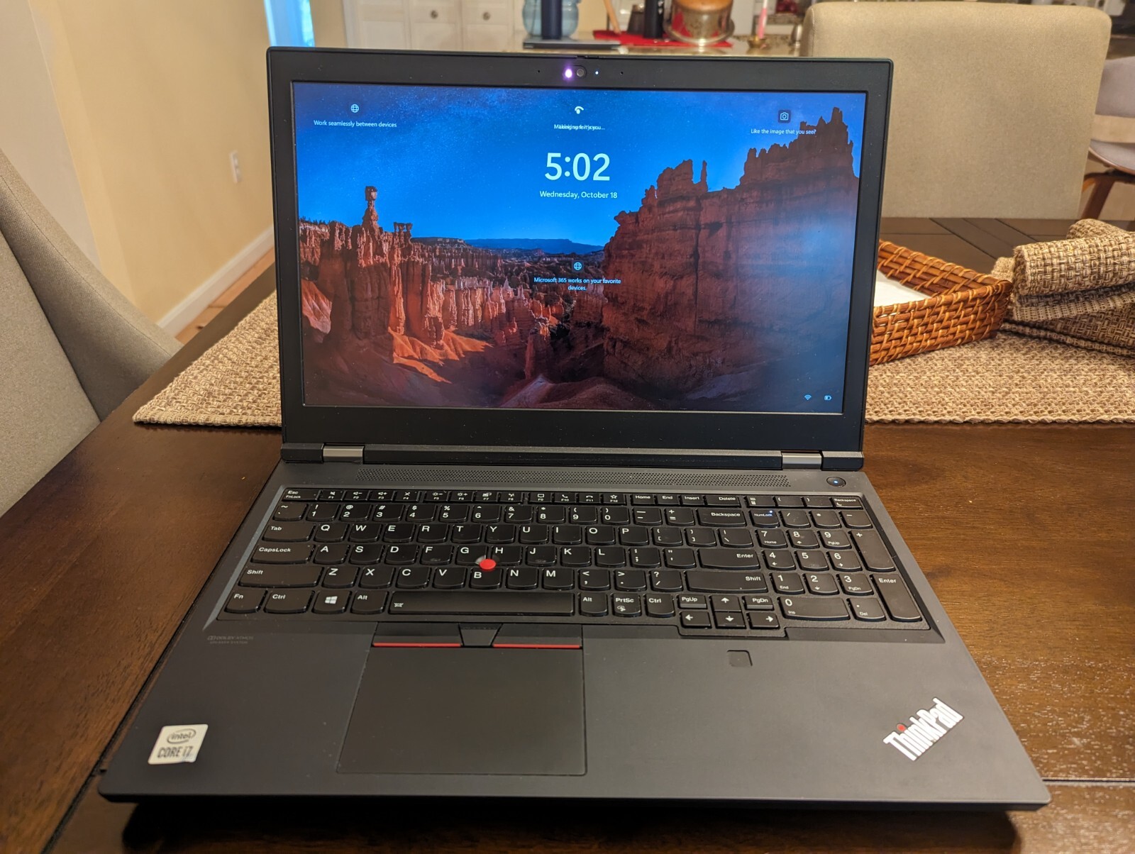 Lenovo Thinkpad P15v 15.6″ 1TB NVMe SSD, Intel Core i7 10th Gen., 2.60 GHz, 32G