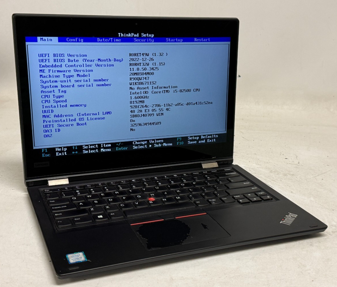 Lenovo ThinkPad L380 Yoga 2in1 (i5-8250u – 8GB RAM – 256GB SSD – Win11Home)