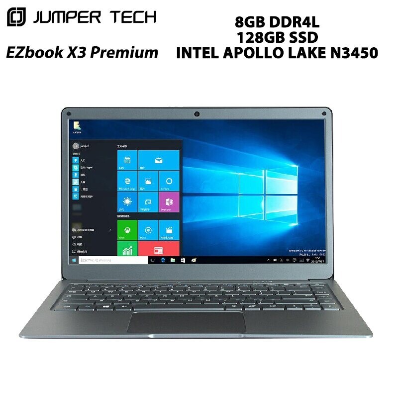 Laptops Windows 10 Jumper EZbook X3 Premium 13.3 inch 1080P IPS Display Intel N3