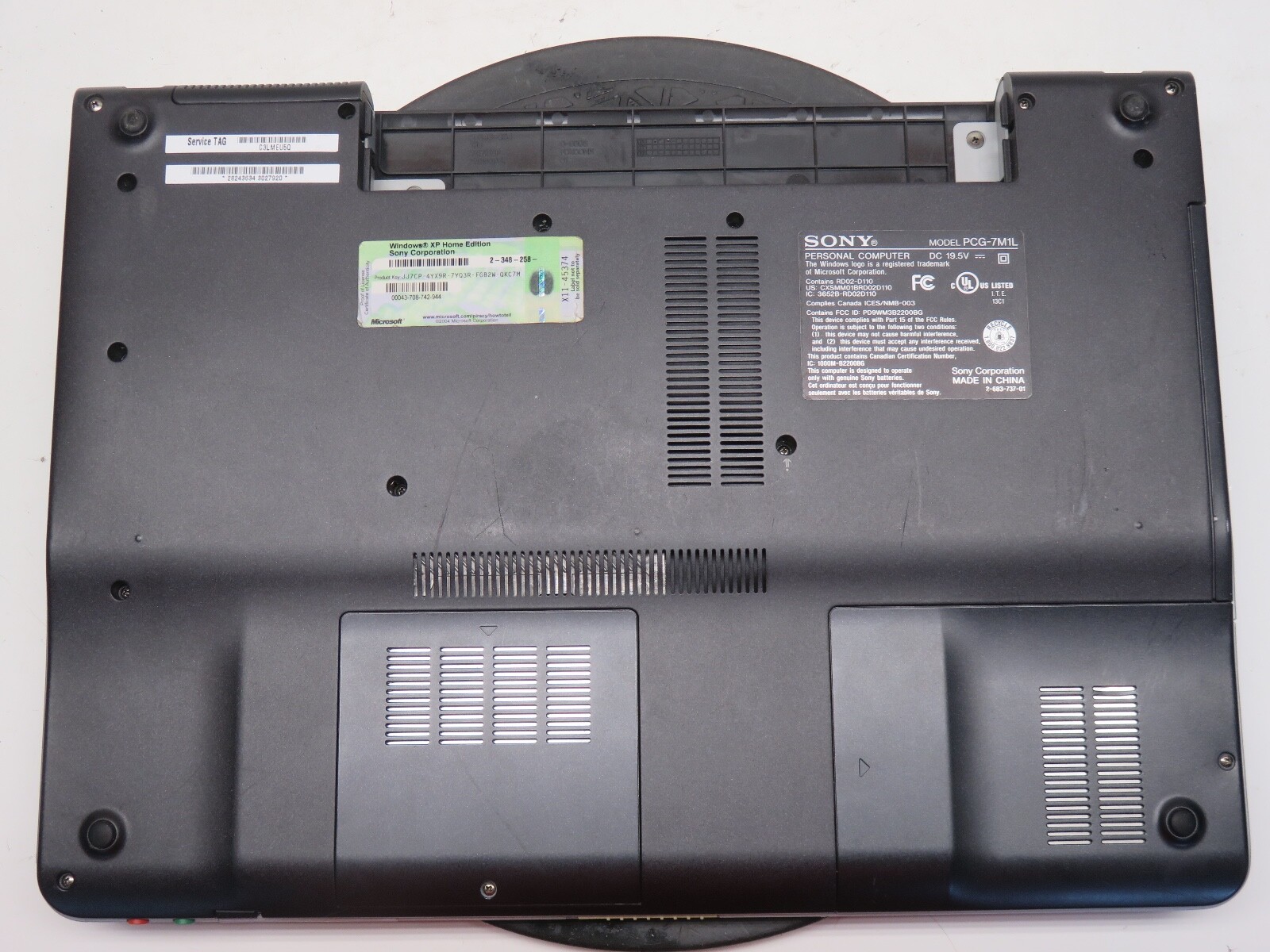 Sony Vaio VGN-FS980 Intel Centrino 512MB NO HDD No Batt