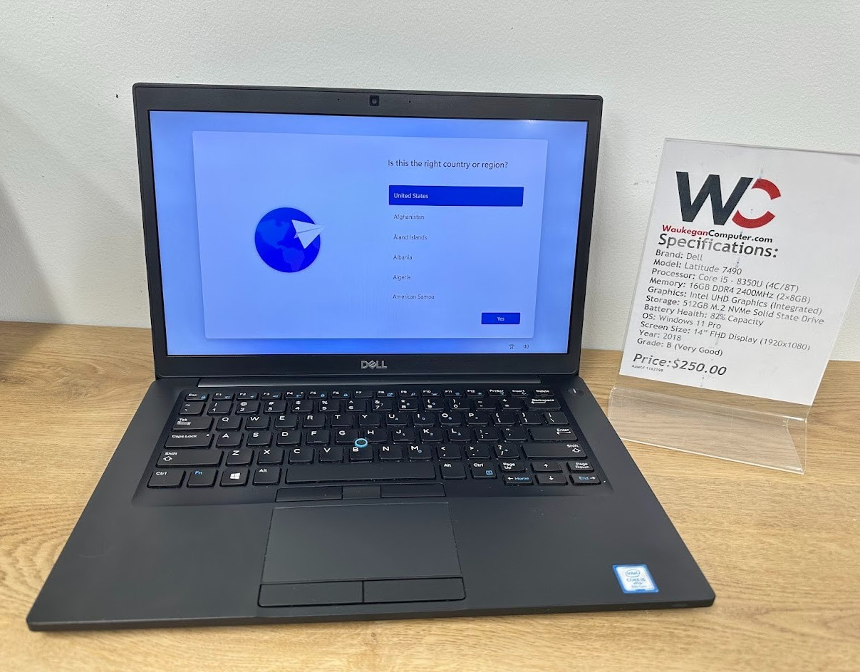 Dell Latitude 7490 Core i5 8th Gen, 16GB DDR4, Intel UHD, 512GB SSD 2018 TOUCH!