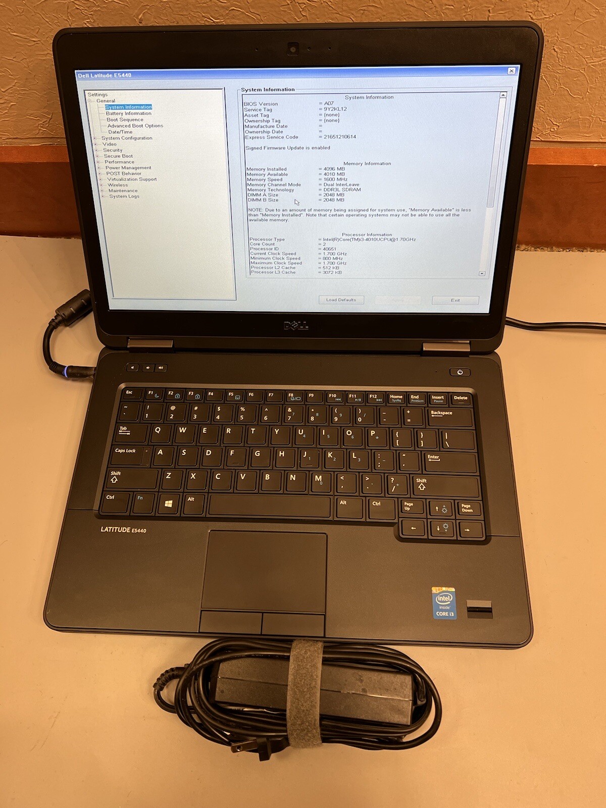 Dell Latitude E5440 14″ Intel Core i3-4010U 4GB RAM 500GB HDD WEBCAM BLUETOOTH
