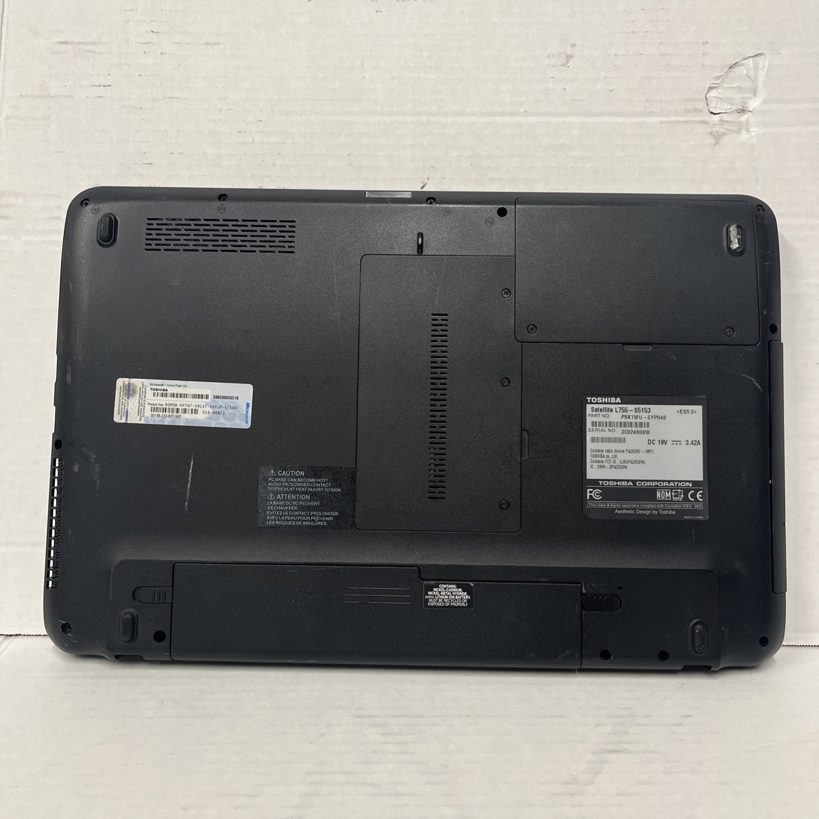 Toshiba Satellite L755 Laptop B960 4gb 256gb SSD W11 Pro