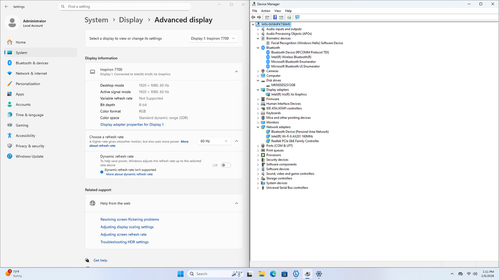 Dell Inspiron 7700 AIO 27″ FHD Touch I7-1165G7 512GB SSD 16GB W11P Webcam IRCam