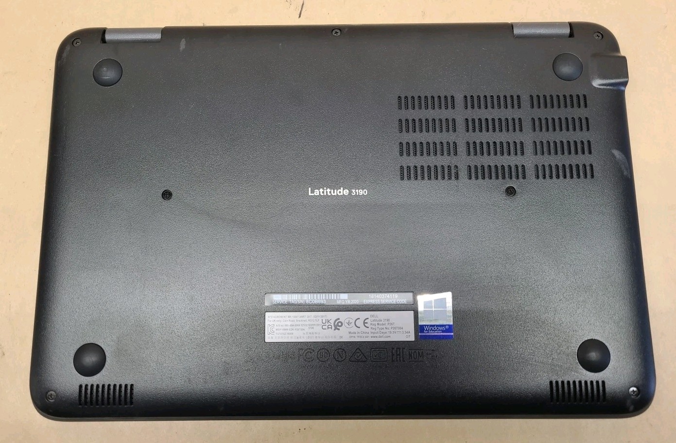Dell Latitude 3190, Intel Celeron N4120 @ 1.1GHz, 4GB RAM, 128GB SSD, W10P