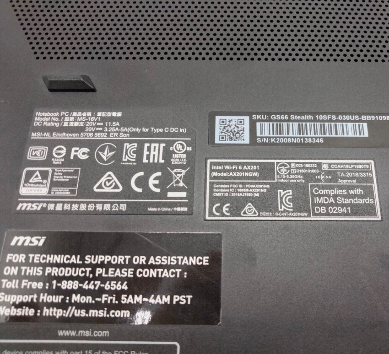 MSI GS66 Stealth 15.6″ i9-10980HK 32GB 3TB SSD RTX 2070 gaming Laptop