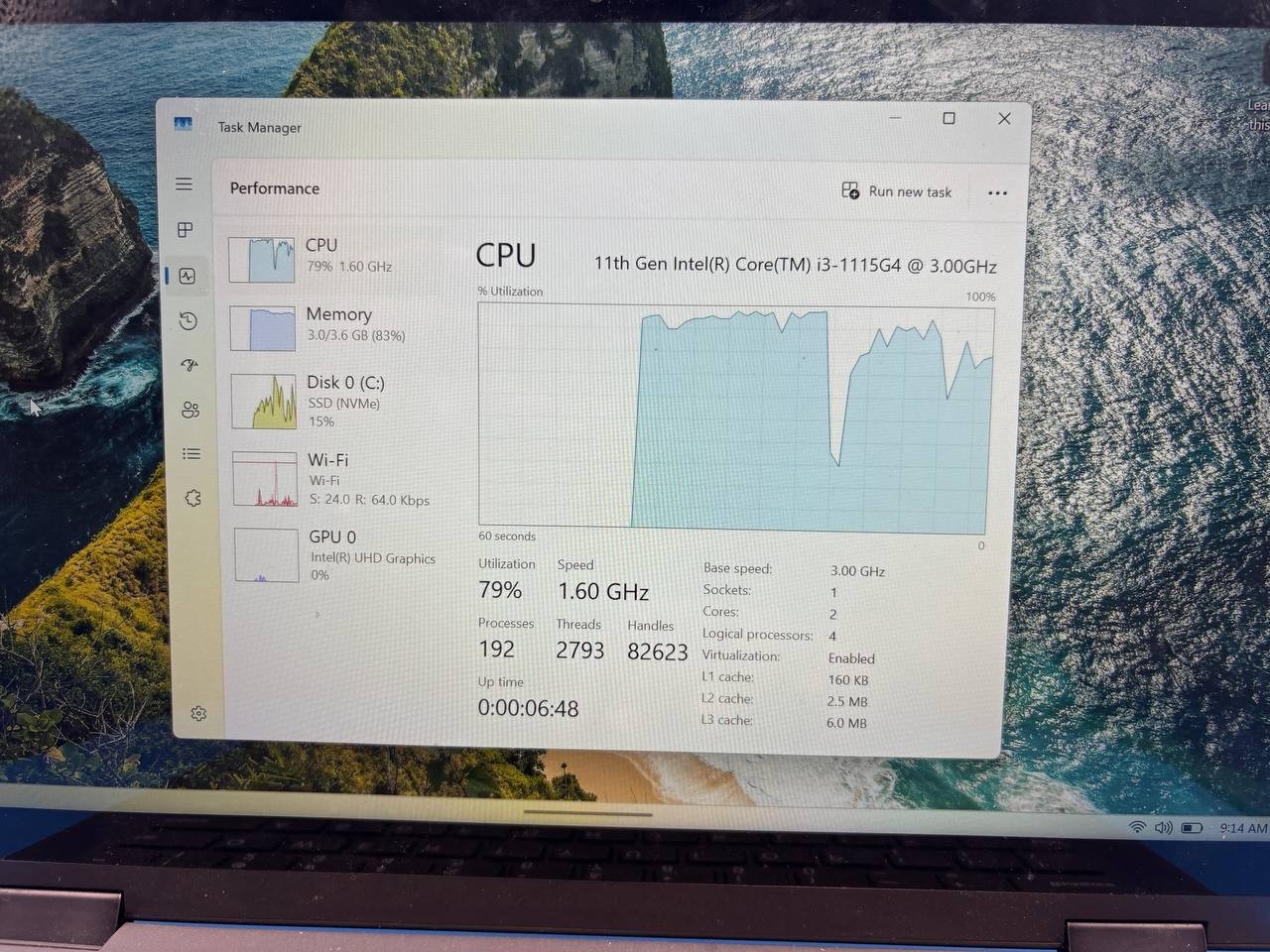 Lenovo Ideapad Flex 5-14ITL05 i3-1115G4@300GHZ 4GB RAM 128GB SSD PH9