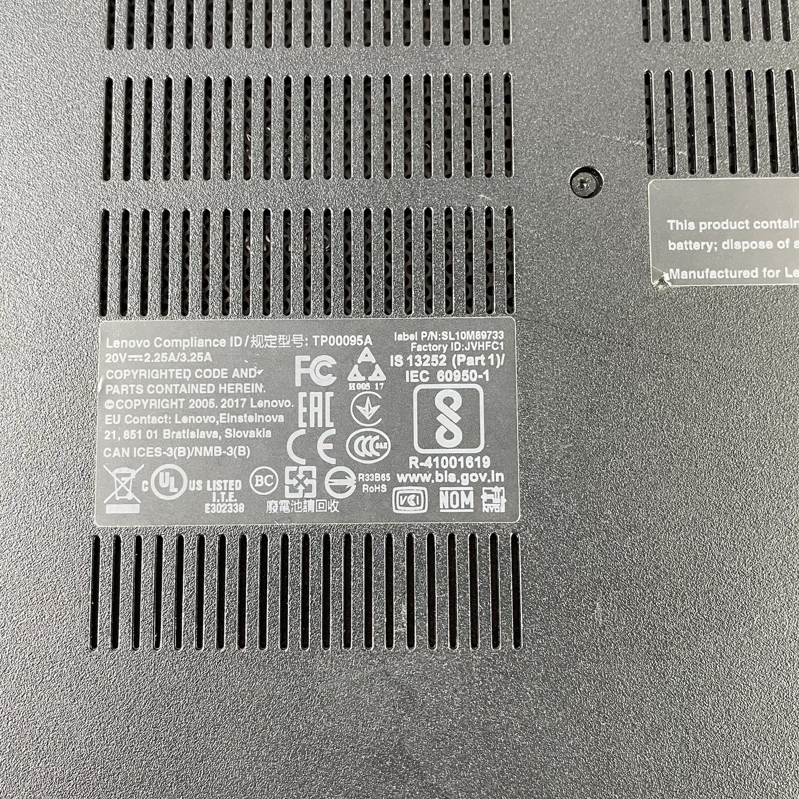 Lenovo ThinkPad E580 15.6″ i5-7200U 2.50 GHz 8 GB RAM No SSD No OS No AC