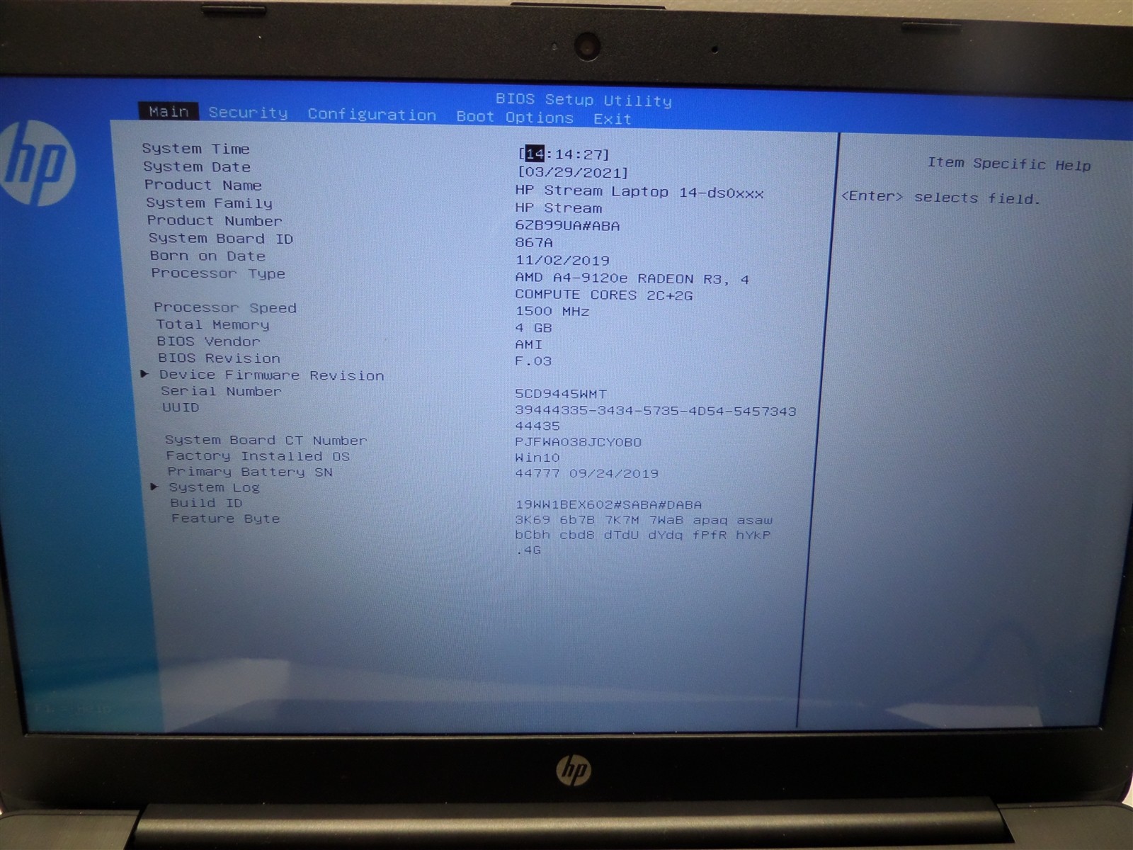 HP Stream 14-ds0020nr 14″ Laptop w/ A4-9120E Radeon R3 4GB RAM 32GB eMMC Win10