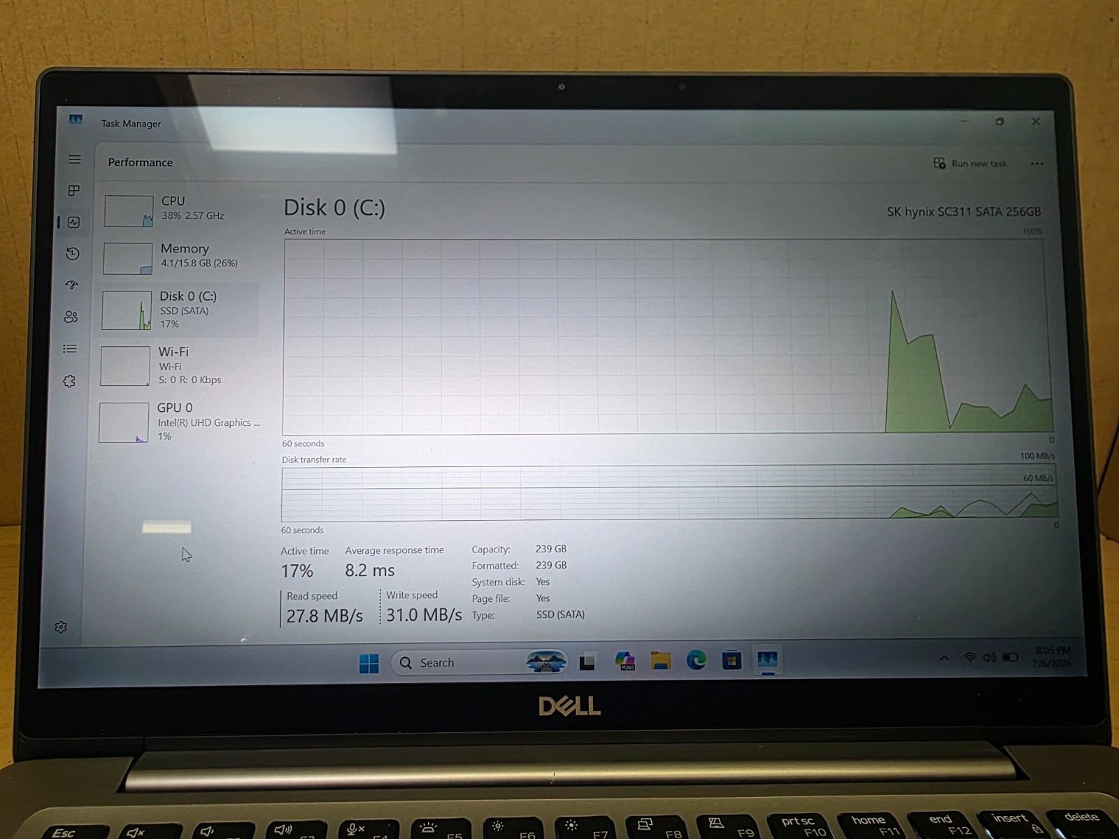 Dell Latitude 7400 14.0″ i5-8365U @ 16GB RAM 256GB SSD TOUCH LAPTOP (SILVER)