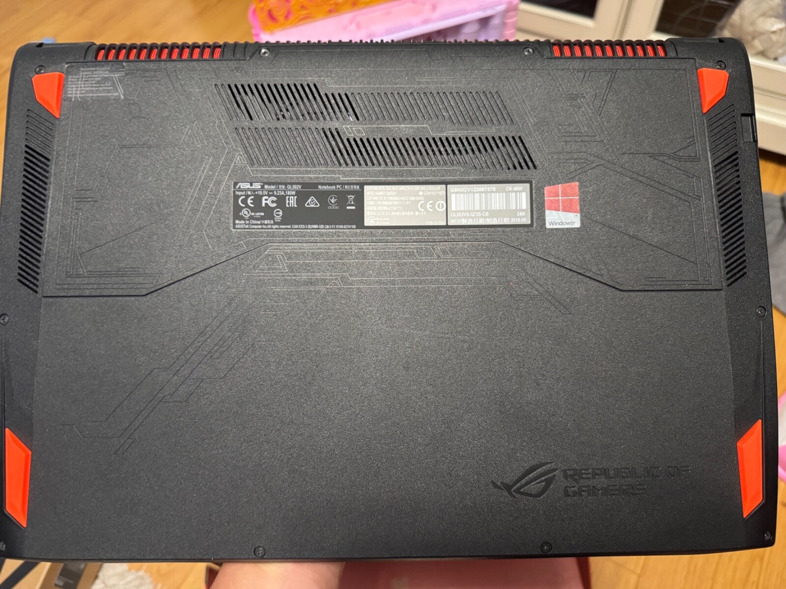 Asus ROG Strix GL502VS-DB74 Gaming Laptop with GTX1070, 32GB 512GB SSD + 1000GB