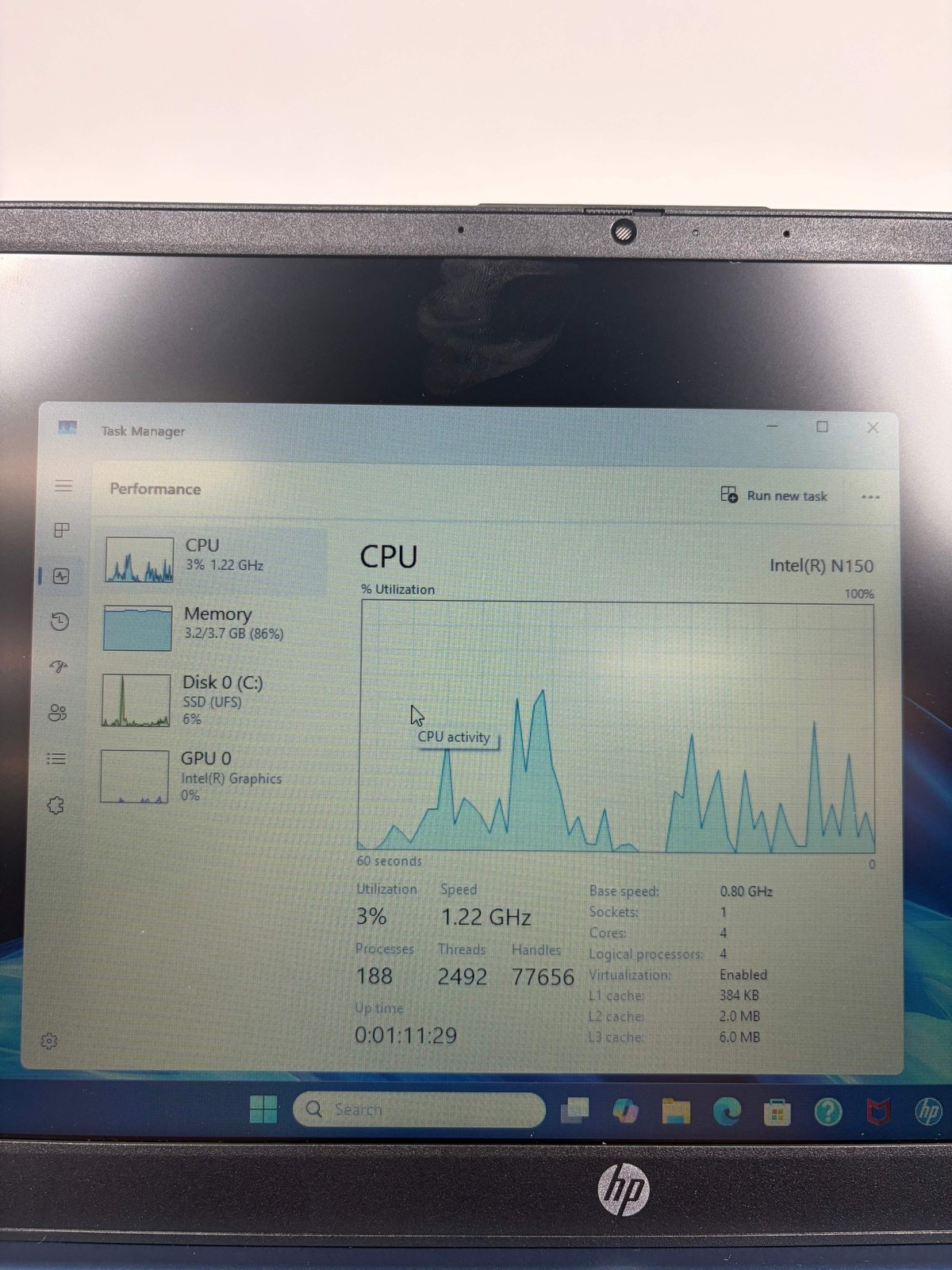 HP Laptop EP2012WM 14″ N150 1.0GHz 4GB RAM 128GB SSD