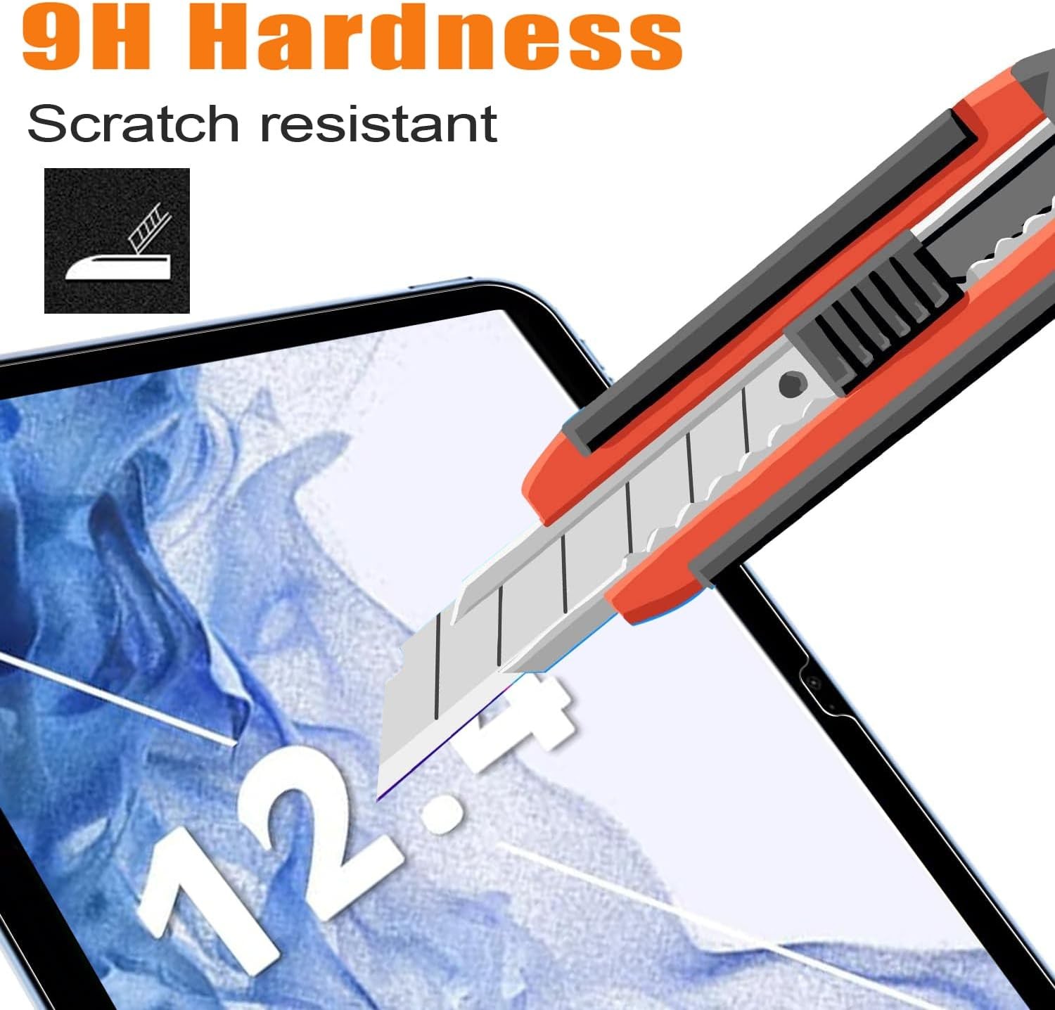 Screen Protector For Galaxy Tab S10 Plus/S9 Plus/S9 FE+/S7 FE/S8+ 12.4 Inch 2024