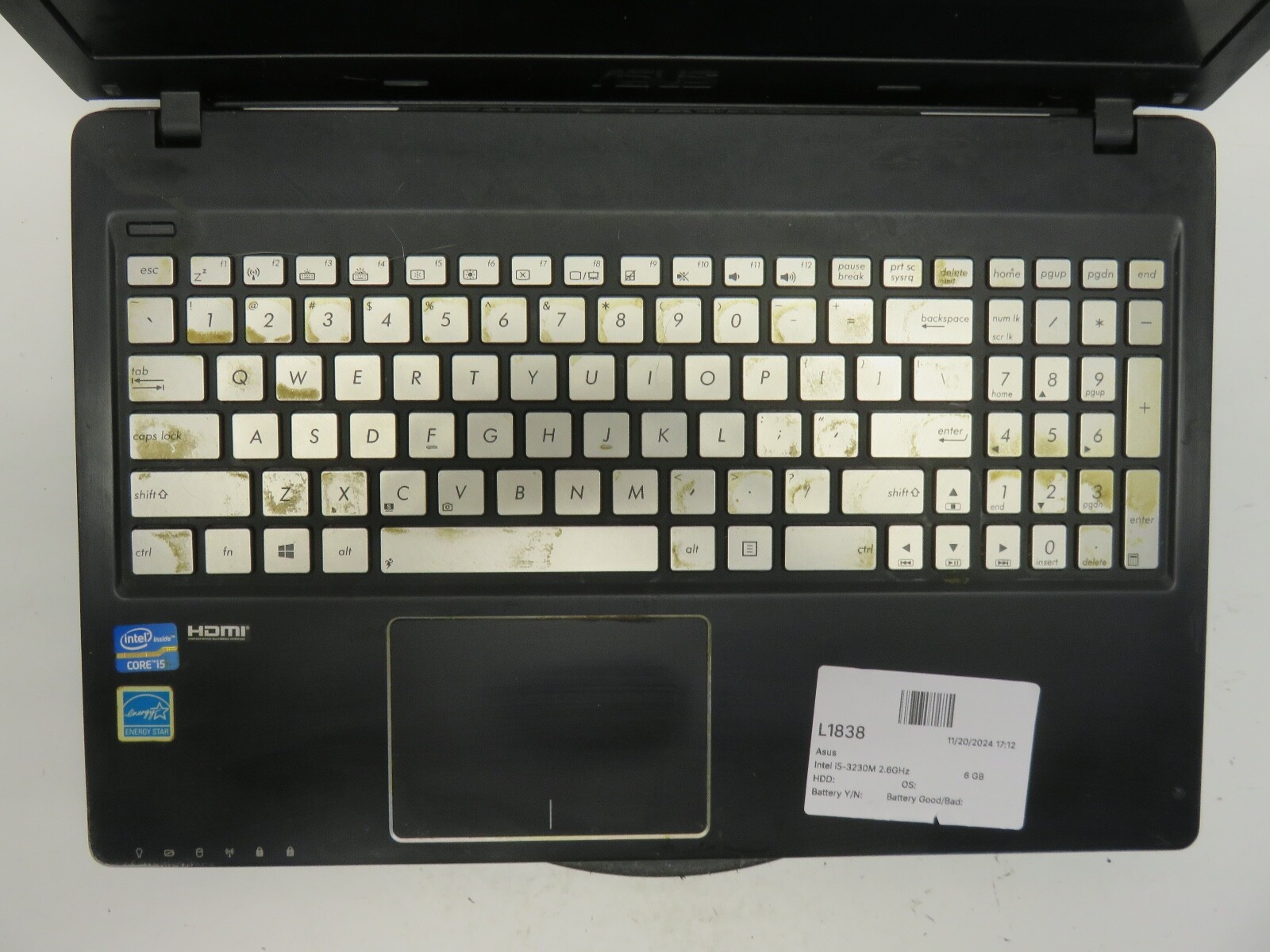 Asus Q500A Intel i5-3230M 2.6GHz 6 GB NO HDD No Batt