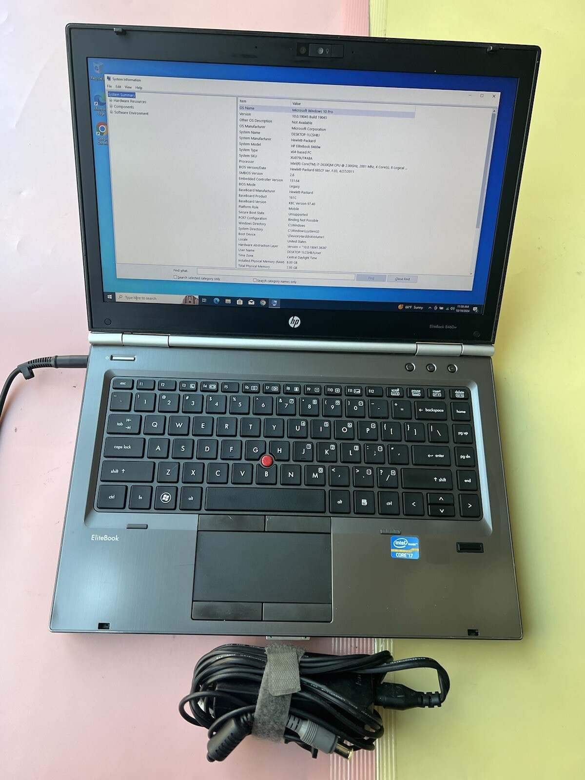 HP Elitebook 8460w Core i7-2630QM 2.00GHz 8GB RAM 500GB HDD WEBCAM BLUETOOTH