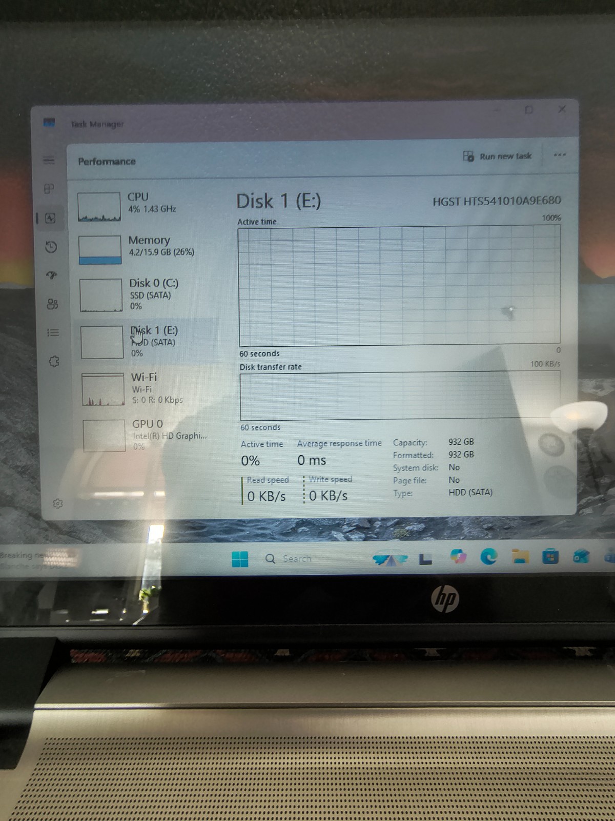 HP ProBook 450 G3 15″ TS 6th Gen i5@2.3GHz 16GB 128GB SATA SSD+1TB HDD Win11Home