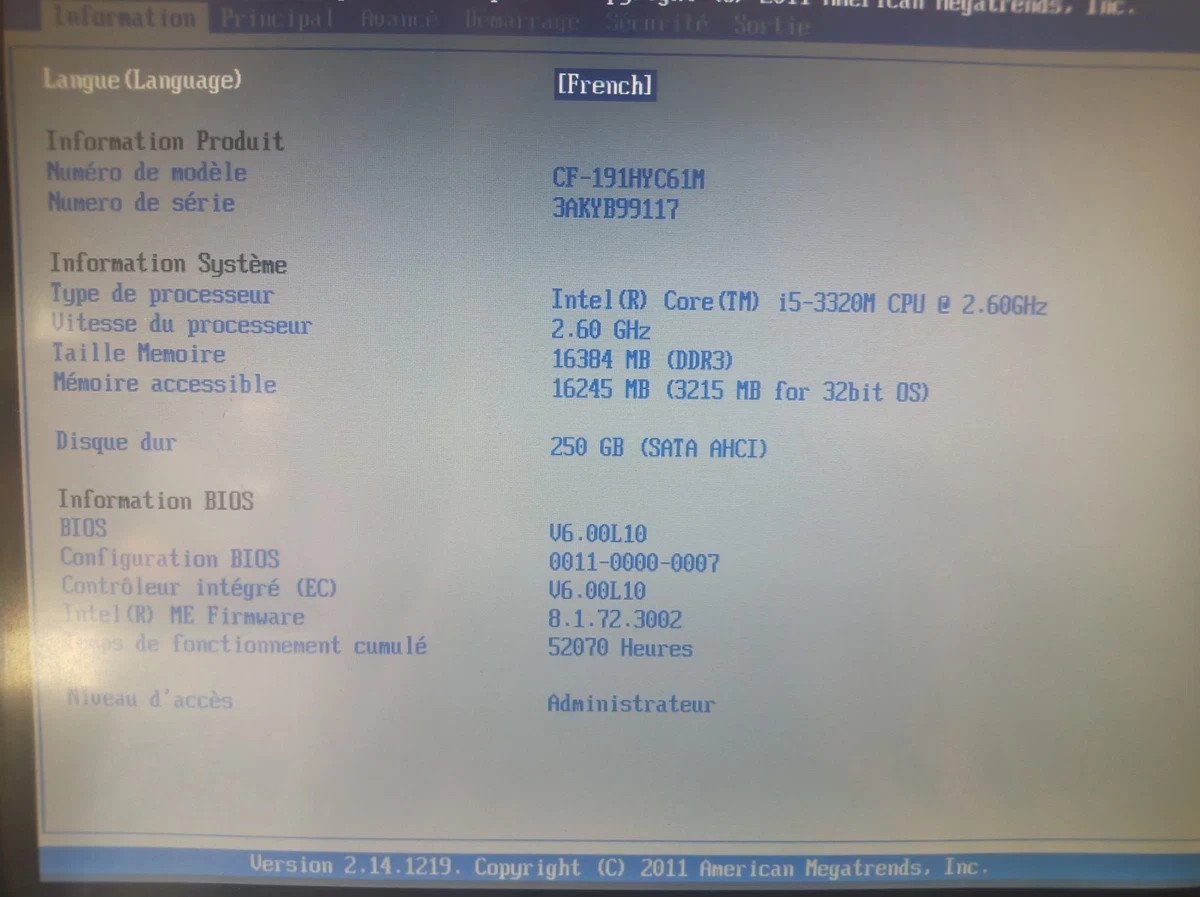 Rugged Panasonic Toughbook CF-19 MK6 i5 2.6GHz 16GB 250GB SSD GPS Win7 + Docking