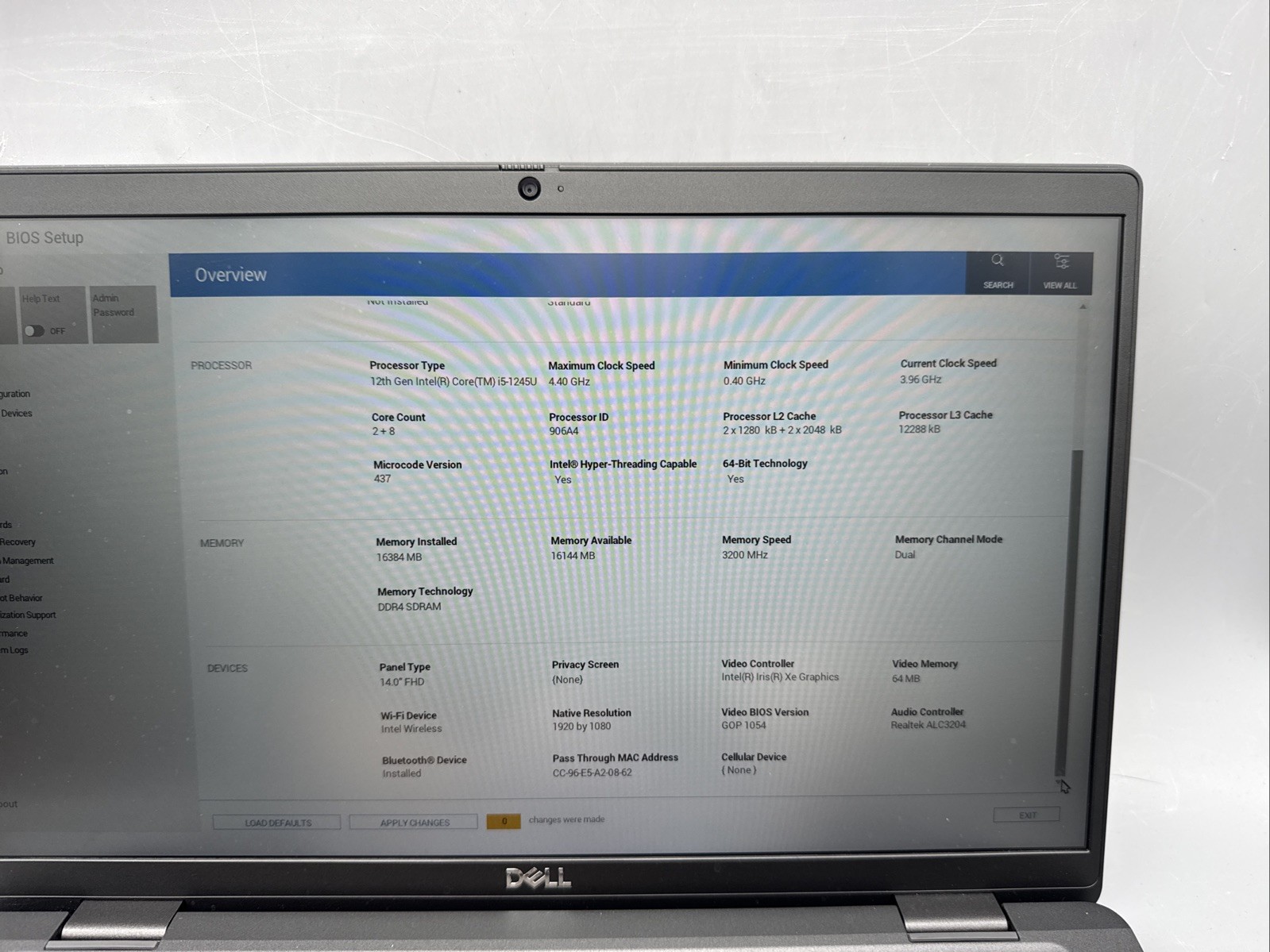DELL LATITUDE 7430 Laptop i5-1245U 3.96 GHz 10-core 16GB RAM NO SSD/OS/AC