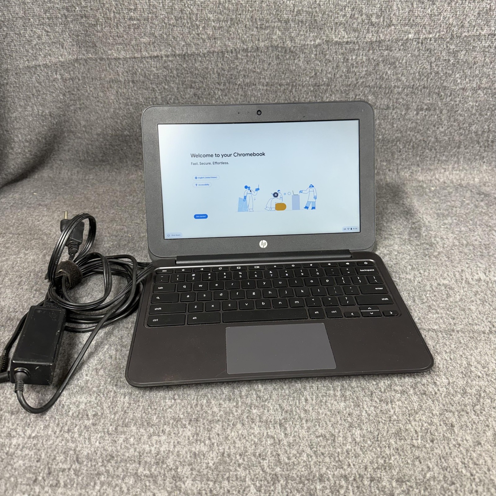HP Chromebook 11 G5 EE Laptop Chrome OS WiFi Webcam Tested Works W Charger Black