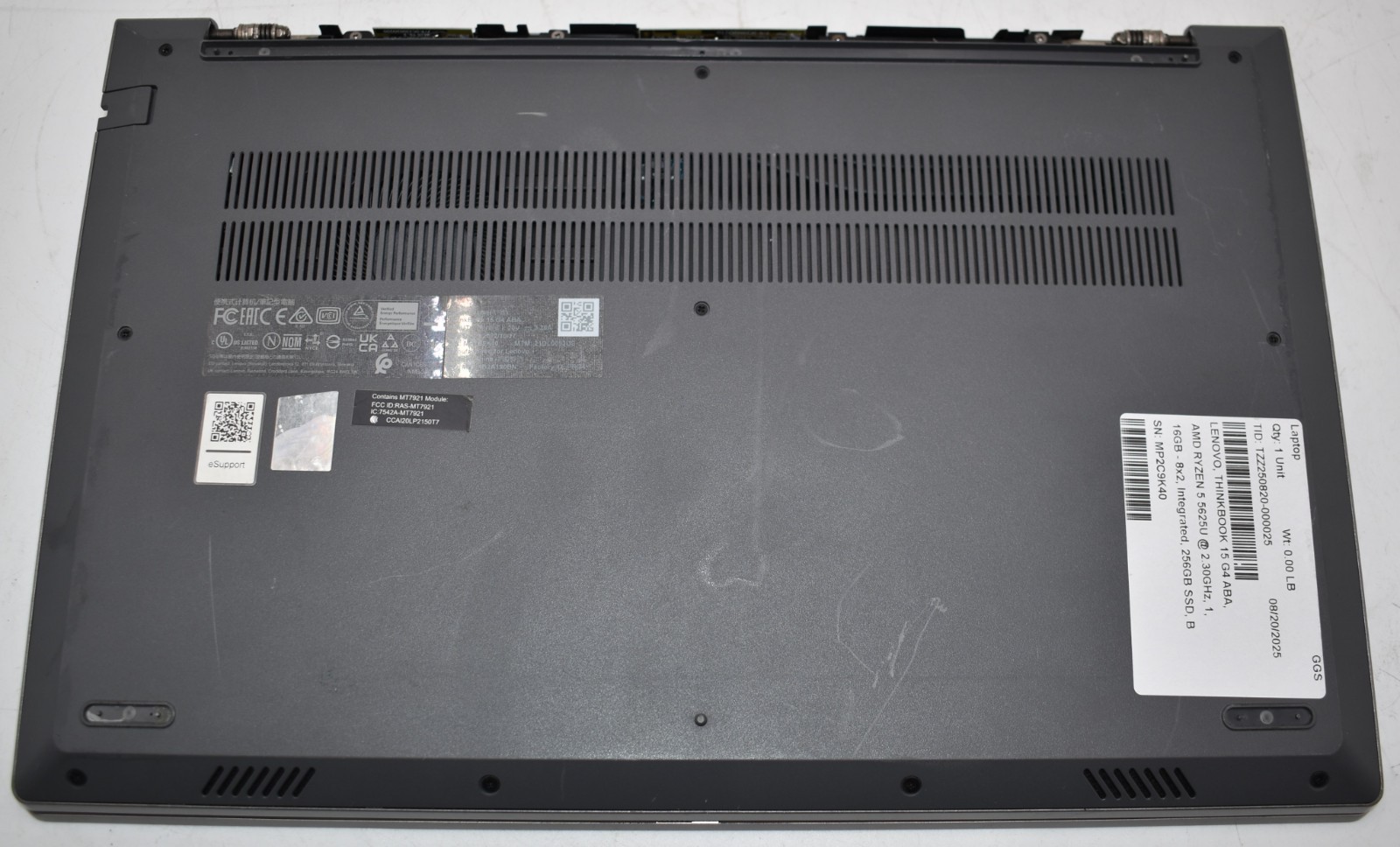 15.6″ Lenovo Thinkbook 15 G4 ABA Laptop Ryzen 5 5625U 2.30GHz 16GB RAM 256GB SSD