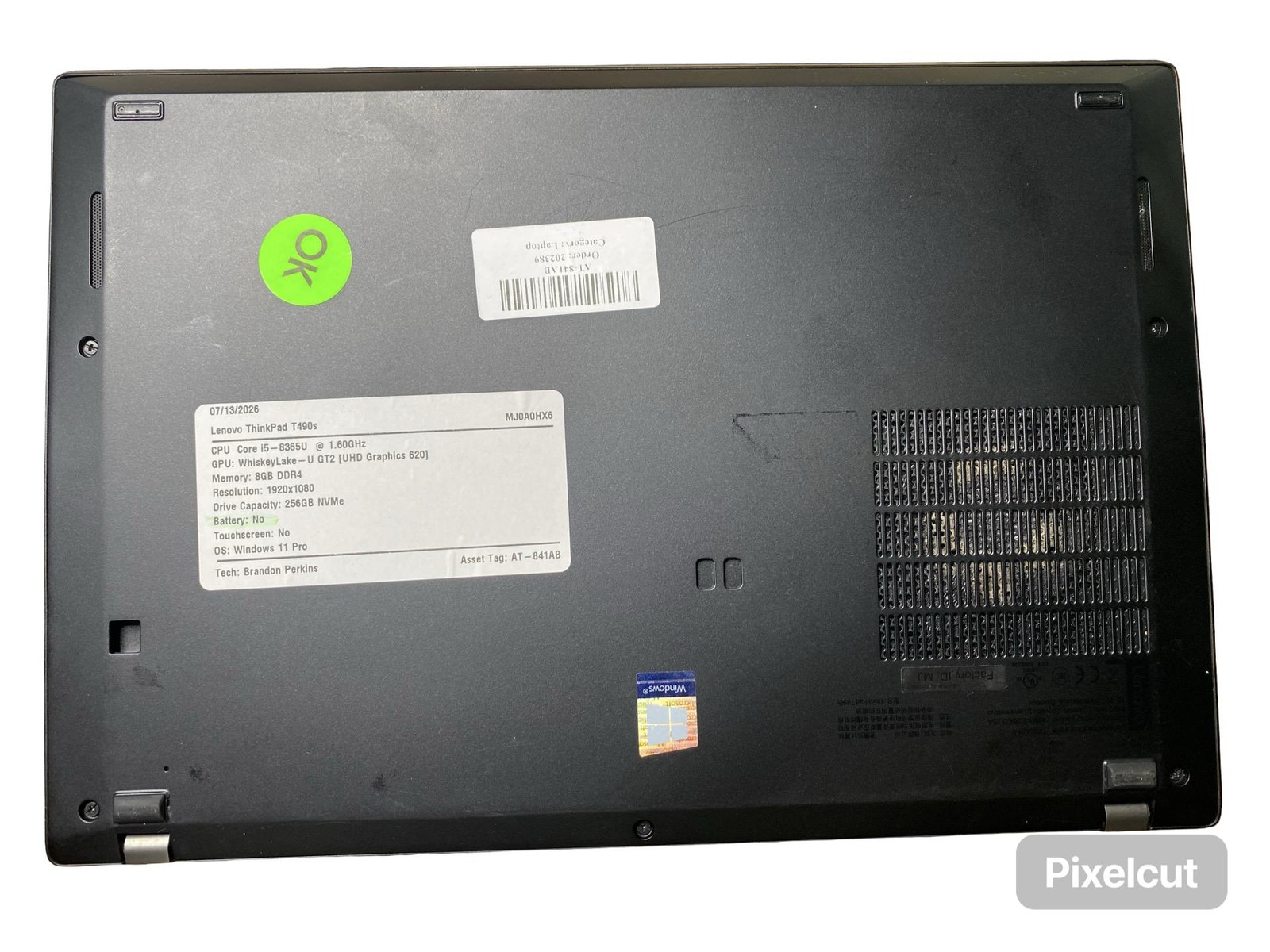 Lenovo ThinkPad T490s i5 8365U 8GB 256GB Windows 11 Pro No Battery Grade C