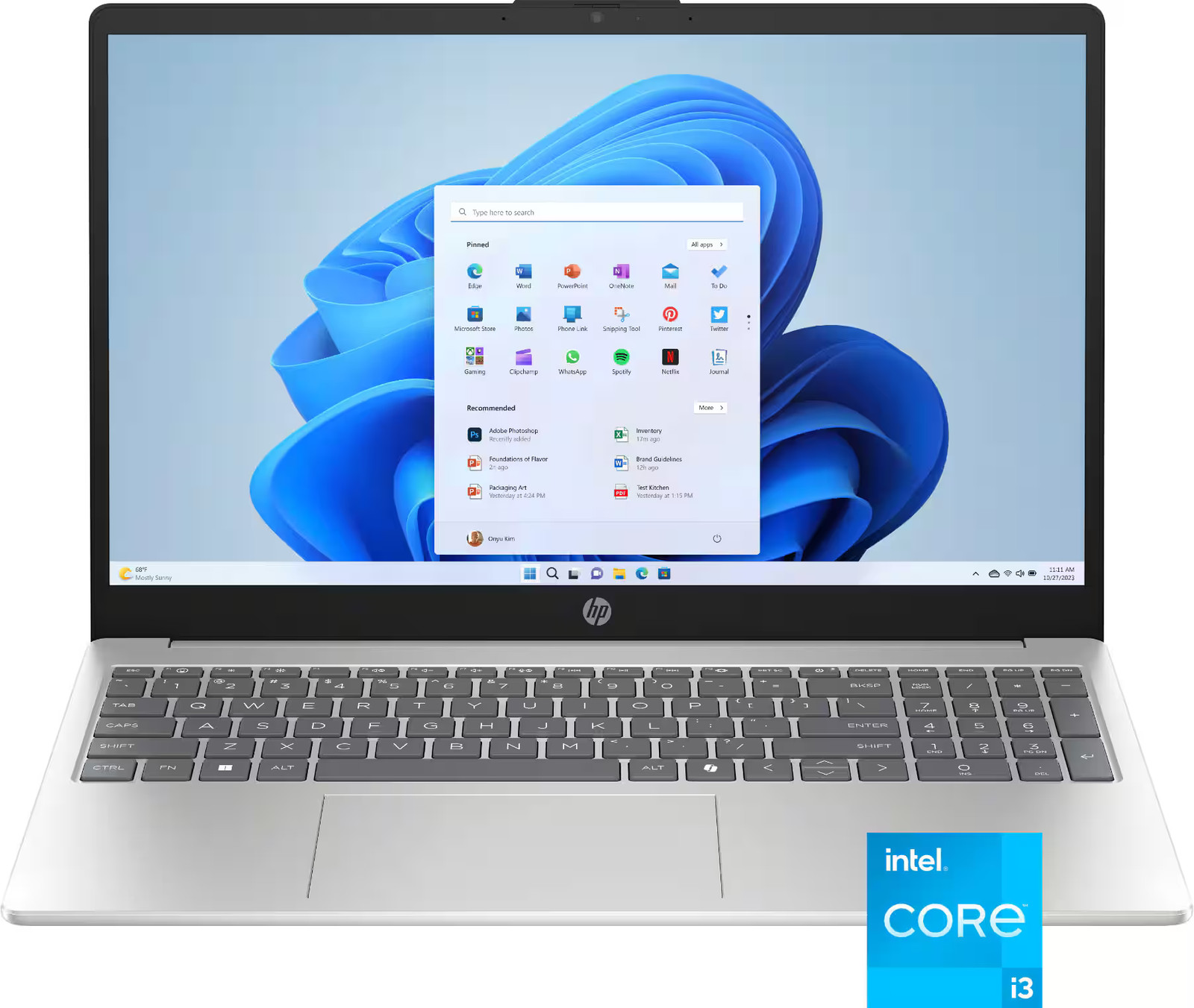 HP 15.6 Touch Screen Student-Laptop 6 Cores Intel Core i3-1315U 8GB RAM 256GB