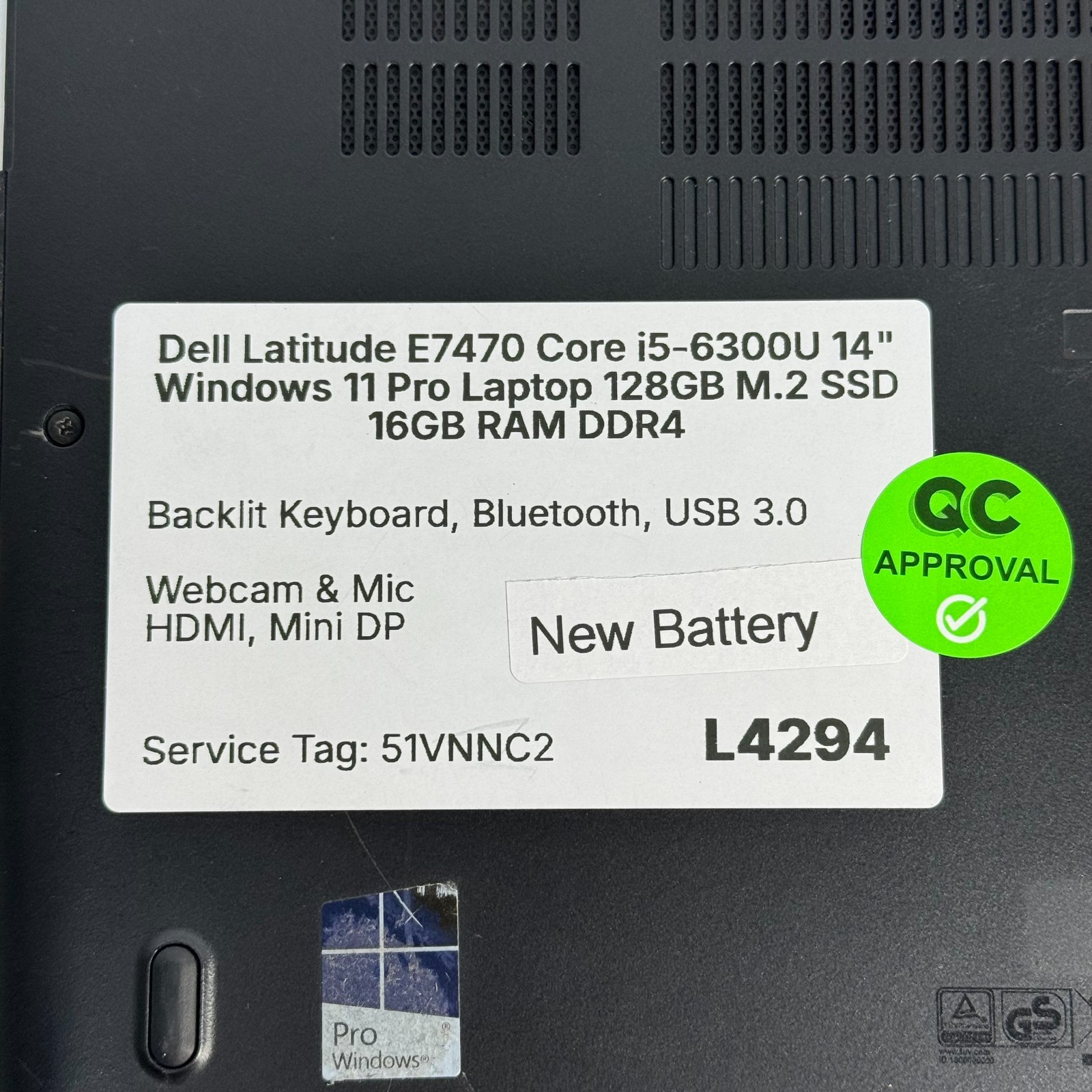 Dell Latitude E7470 i5-6300U 14″ Windows 11 Pro Laptop 128GB SSD 16GB *SEE PICS
