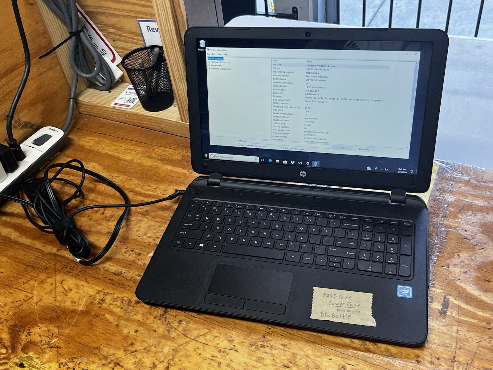 HP Pavilion 15-f233wm Laptop 15.6″ Intel Celeron N3050 1.6Ghz 4GB 500GB 31711