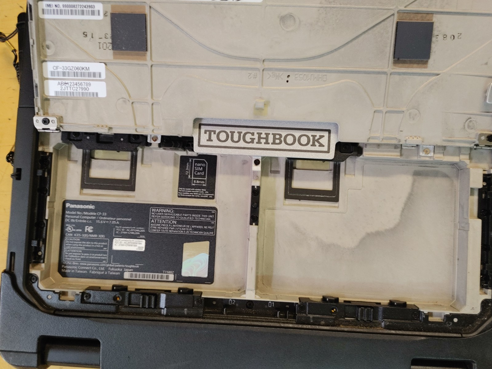 Panasonic Toughbook CF-33 Core i5-10310U@1.70GHz, 16GB RAM , 512GB SSD , NO OS