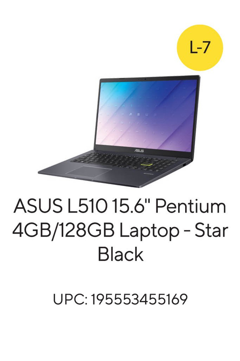 ASUS 15.6″ FHD Laptop, Intel Pentium, 4GB RAM, 128GB Emmc, Windows 11 Home in S