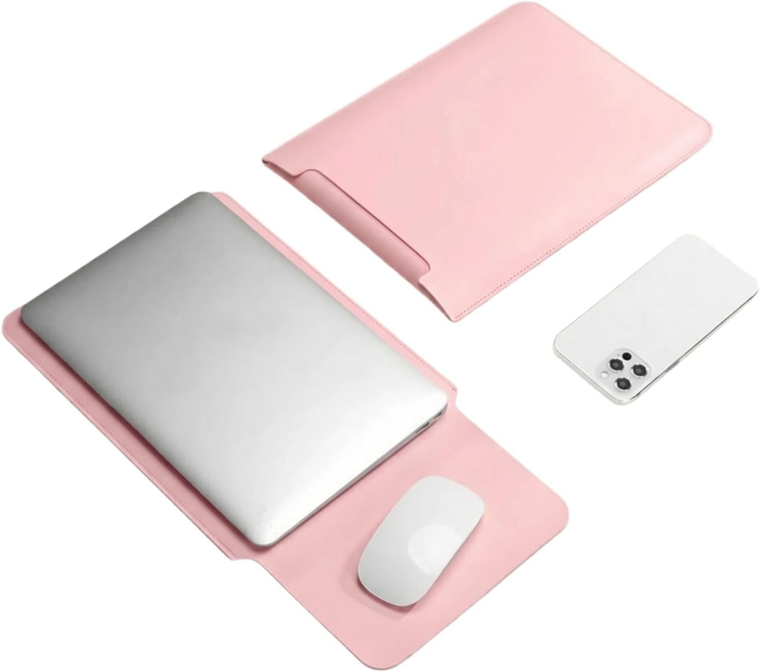 MacBook Air 14 inch Sleeve, PU Leather Laptop Sleeve Case for MacBook Air M5 M4