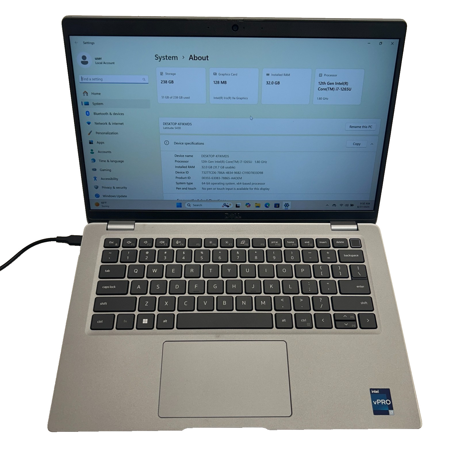 Dell Latitude 5430 14″ i7-1265U 1.8GHz 32GB RAM 256GB Windows 11