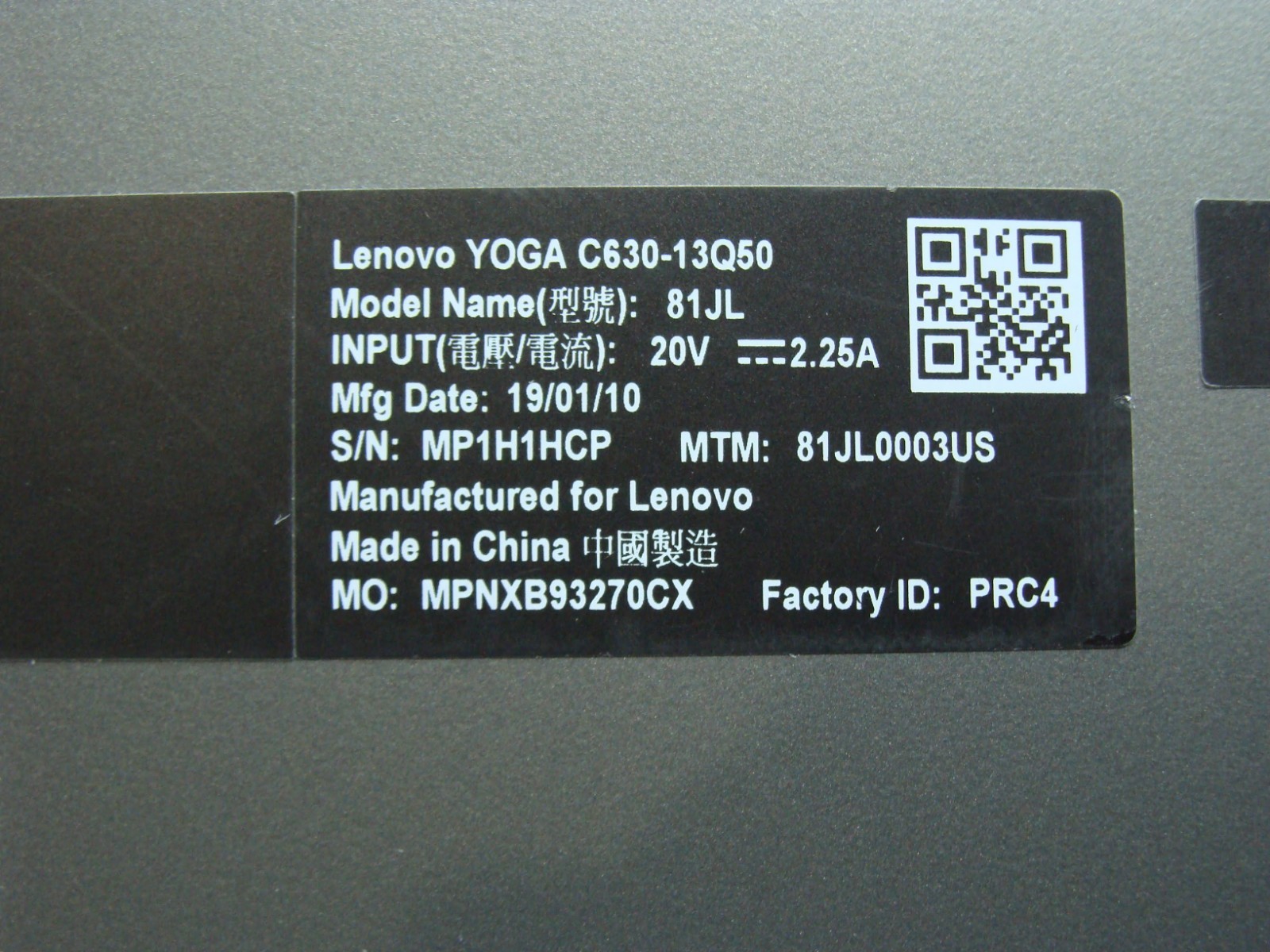 Lenovo Yoga C630-13Q50 13.3″ FHD Touch Snapdragon SDM850 2.9GHz 8GB 120GB LTE