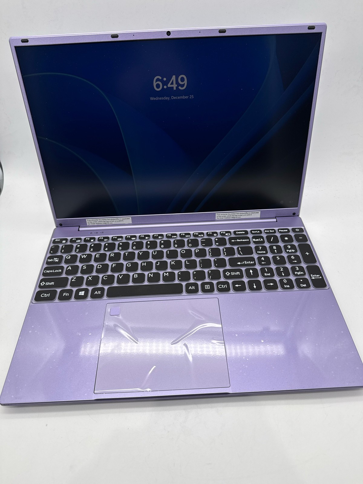 Nmybwo 16in Laptop Computer 12G RAM 512GB SSD N95 CPU Windows 11 Purple