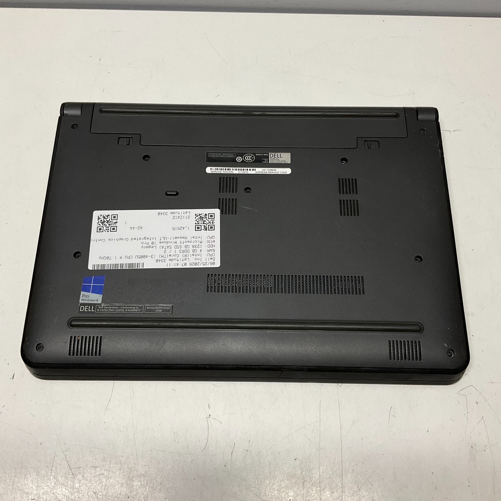 DELL Latitude 3340 Laptop Core I3-4030U@1.90GHz 4GB 256GB SSD Windows 10 Pro