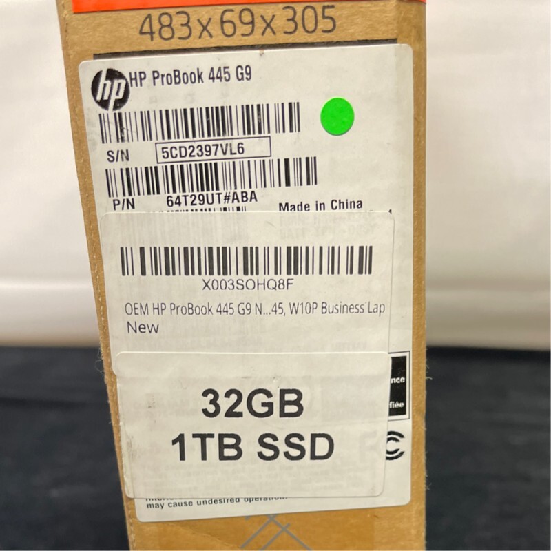 HP Pro Book 445 G9 Silver Windows 10 Pro Business Laptop 32GB+1TB