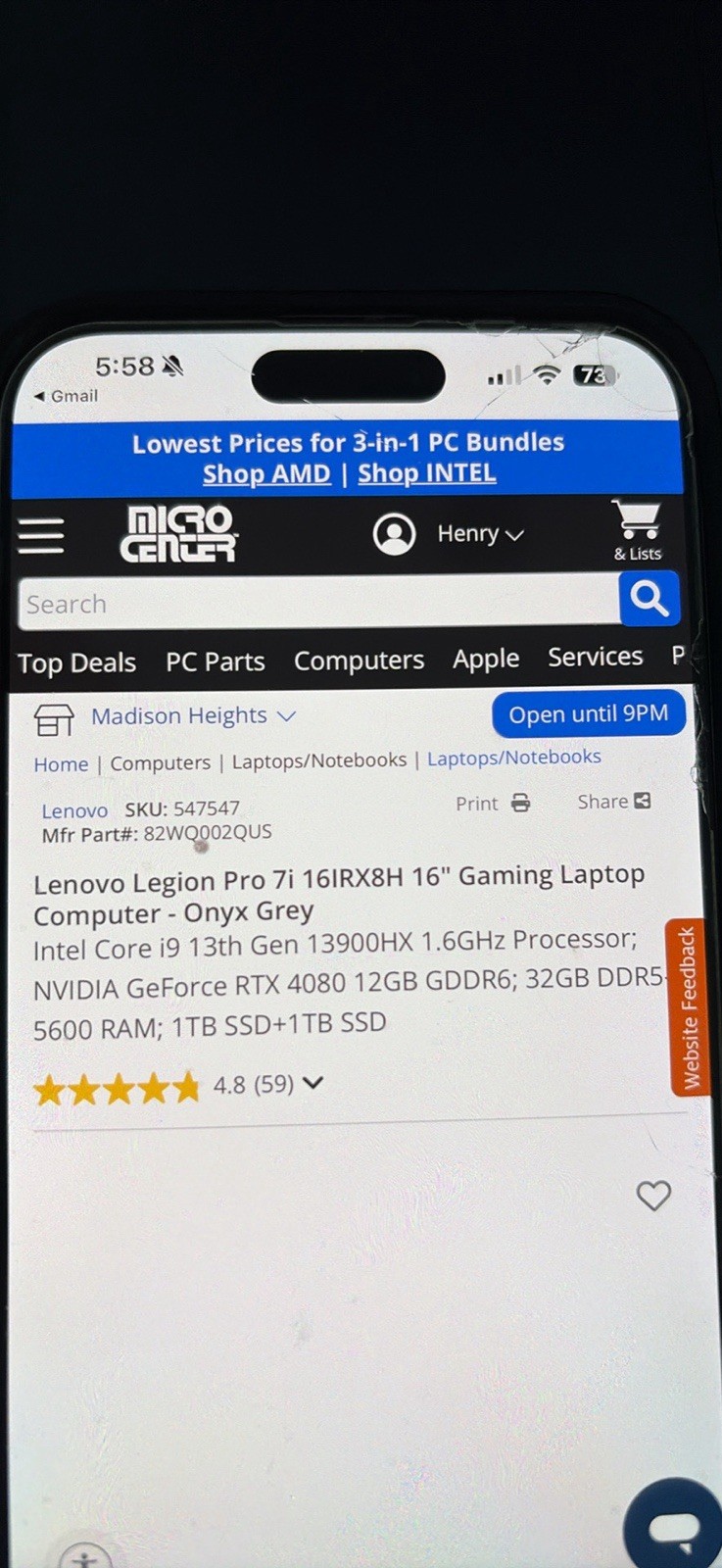 Lenovo Legion Pro 7i