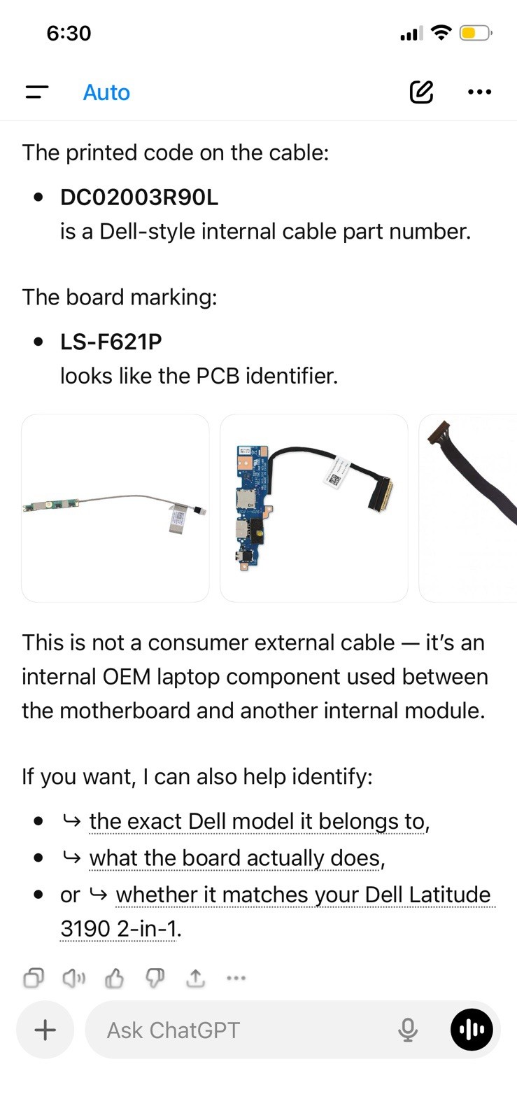 Dell Latitude P26T P26T003 3190 2 in 1 11.6″ Replacement – Daughterboard & Cable