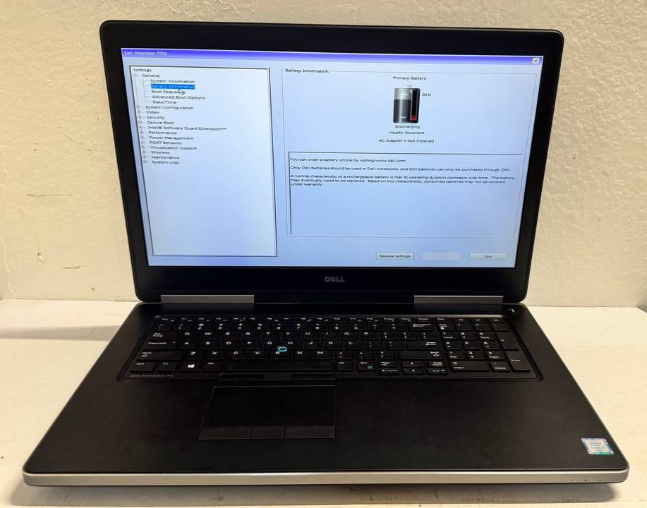 Dell Precision 7710 Intel i7-6820HQ 2.7GHz 16 RM 256ssd win 11 pro