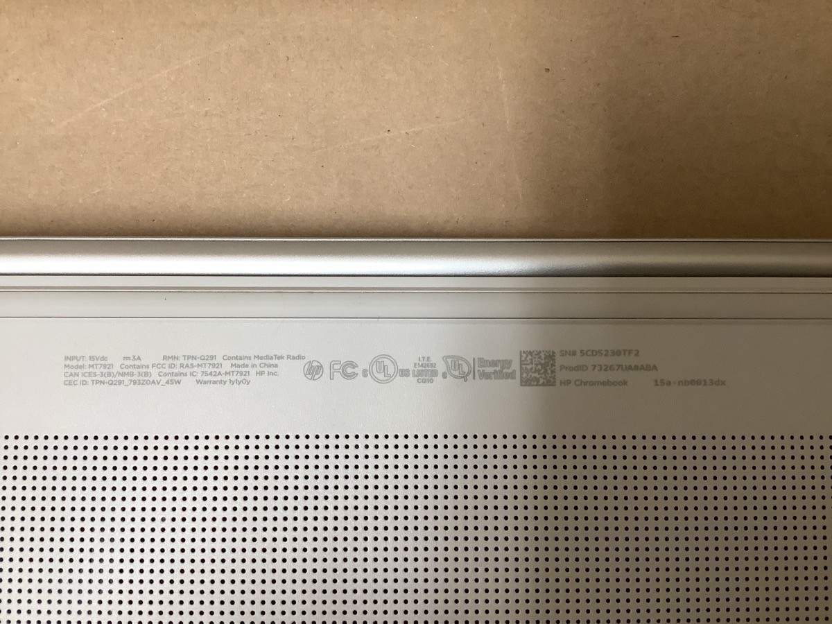 HEWLETT PACKARD MT7921 HP CHROMEBOOK LAPTOP WITH CHARGER (B33008218)