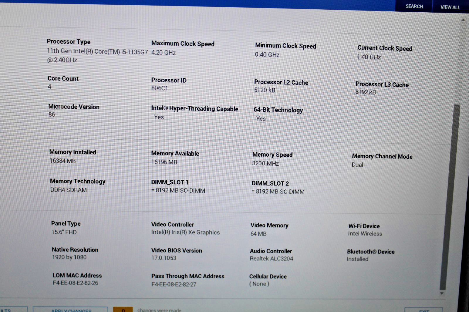 LOT-2 Dell Latitude 3520 15″ FHD i5-1135G7 16GB RAM 256GB NVMe NO Windows T9A13
