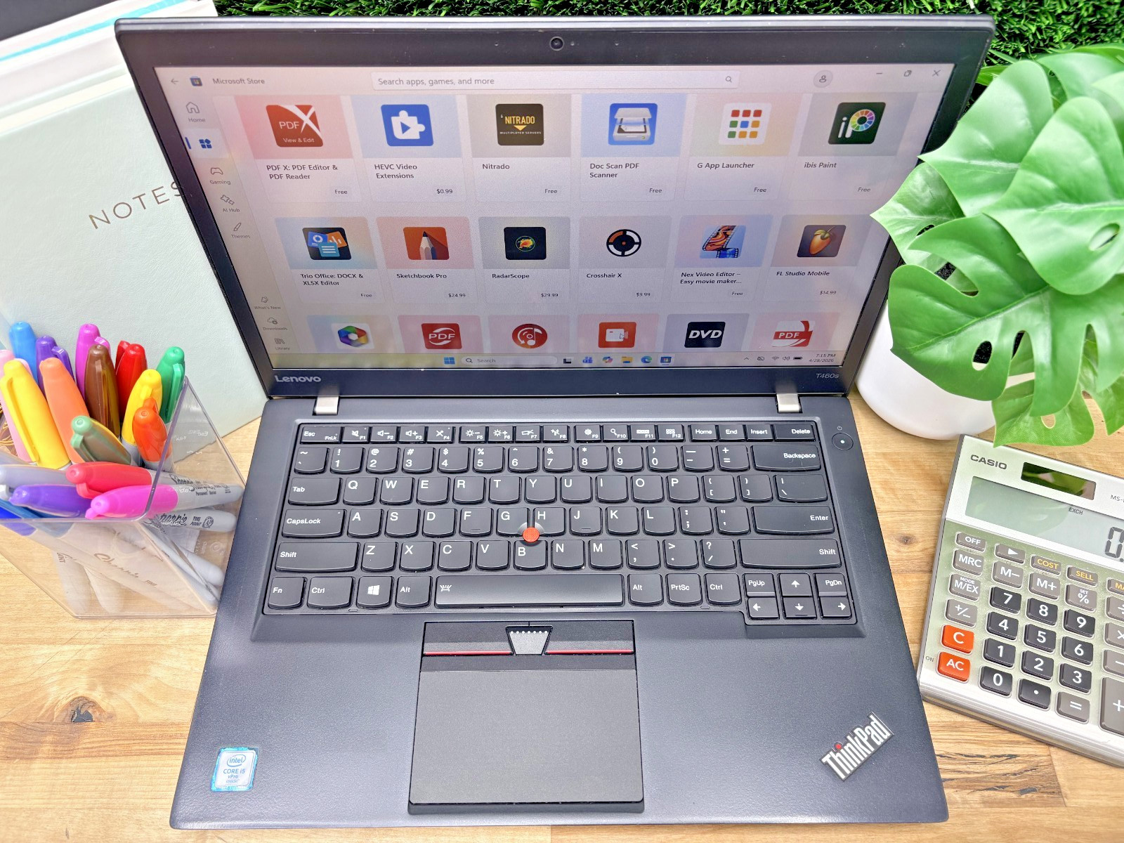 Lenovo ThinkPad T460s Intel i5-6th Gen 2.40GHz 20GB RAM 256GB SSD Win 11 Pro*