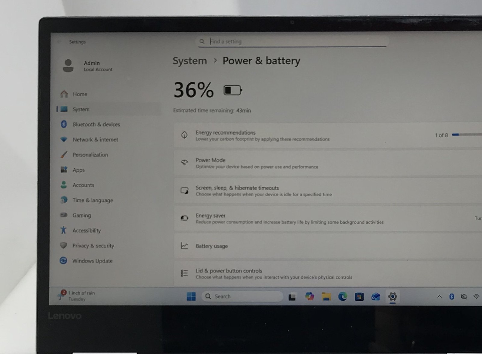 LENOVO YOGA 720-131KB i5-8250U@1.60GHz 8GB RAM 256GB NVMe W11H *READ
