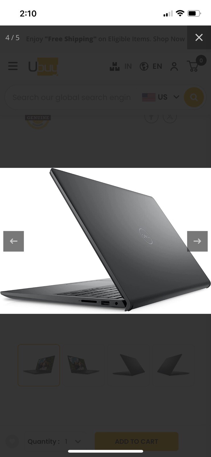 Dell Chromebook 11 3180 11.6″ (Intel Celeron 1.60GHz, 16GB eMMC, 2GB RAM) Laptop