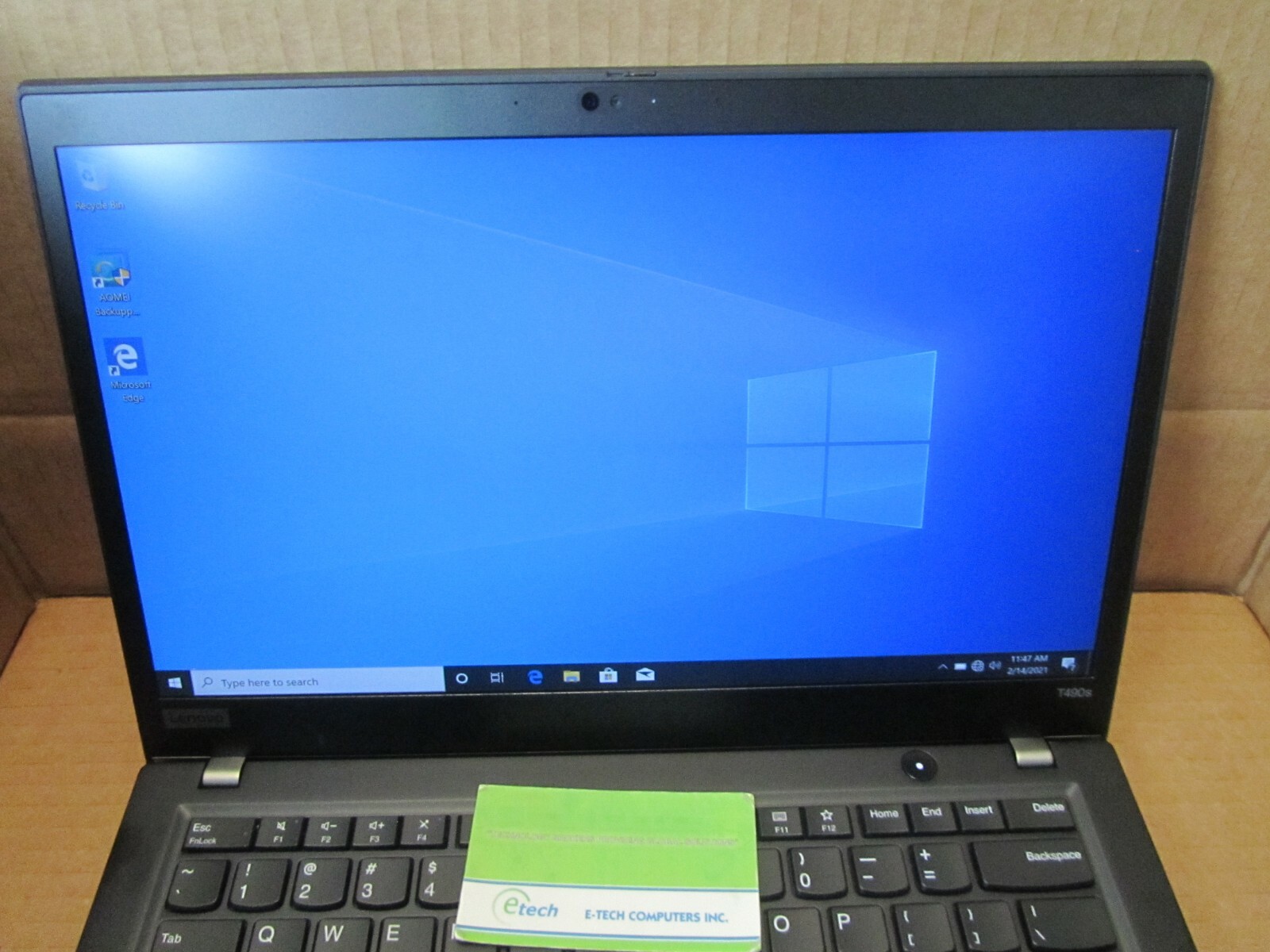 ThinkPad T490s i5-8365U 8GB RAM 512GB SSD 14″ FHD 1920×1080 Warranty to Dec 2022