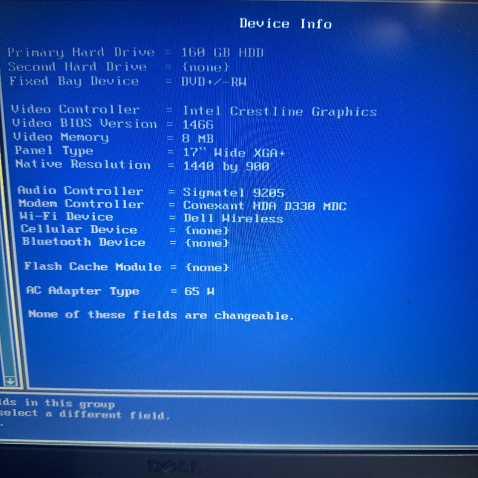 Dell Inspiron 1720 17″ Core 2 Duo 160GB HDD Win Vista AA110