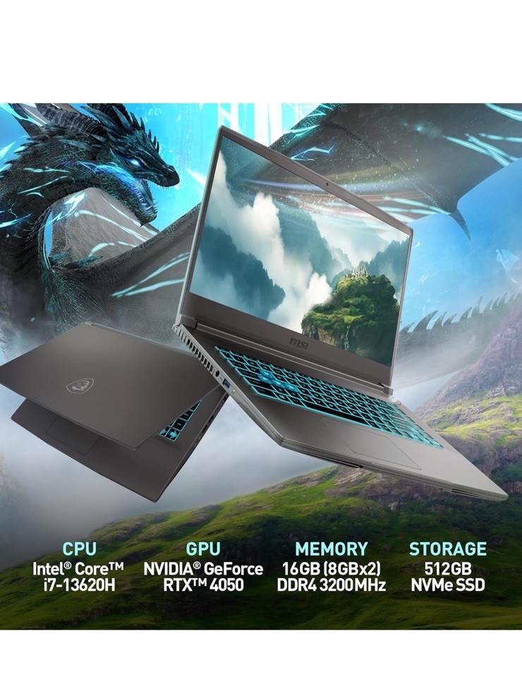 MSI Thin 15 B13VE 15.6″ 144Hz Laptop Intel Core i5-13420H 16GB 512GB RTX 4050