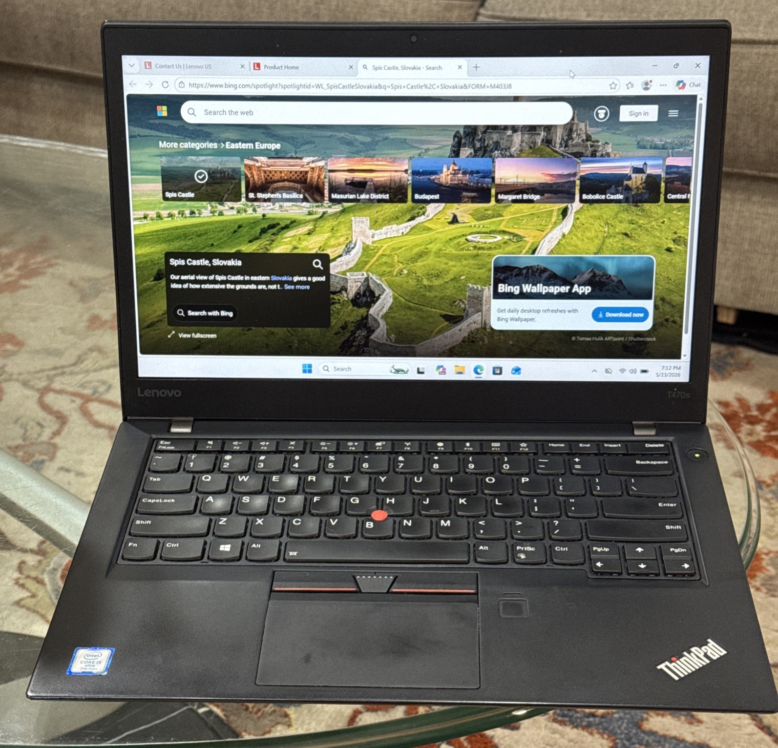 Lenovo ThinkPad T470s 14″ Intel i5-7300U 8GB Ram 256 SSD Laptop Win 10 w/Office
